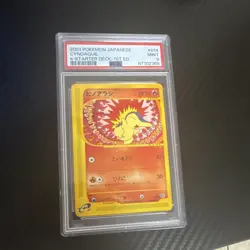 Pokemon 2001 Japanese Pokemon-E Starter Deck Cyndaquil 014/029 1st Ed PSA 9 - Image 1