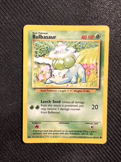 Pokemon TCG Bulbasaur Base Set 44/102 Regular 1999-2000 Wizards Base Set HP - Image 1
