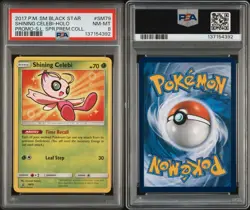2017 POKEMON SM BLACK STAR PROMO #SM79 SHINING CELEBI PSA 8 - Image 3