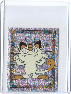 Pokemon- 1999 Merlin Meowth Sticker #S11 Prism - Image 1