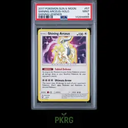 2017 POKEMON SUN & MOON SHINING LEGENDS #57 SHINING ARCEUS-HOLO PSA 9 NEW CERT - Image 1