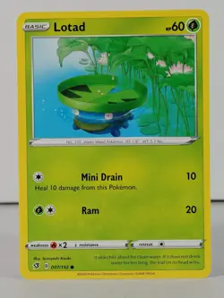 Lotad - POKEMON - Rebel Clash - 007/192 - singles - NM - Image 1