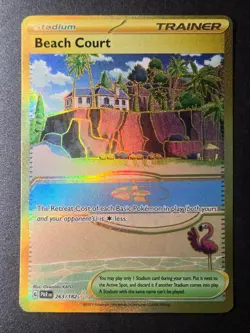 Beach Court 263/182 NM Paradox Rift Hyper Rare Pokemon - Image 1