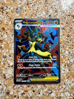 ENGLISH Mega Lucario ex 160/132 Ultra Rare Full Art Pokemon Mega Evolution NM - Image 1