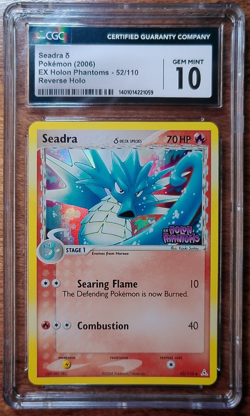 CGC 10 Seadra Reverse Holo 52/110 Ex Holon Phantoms Stamp 2006 Pokemon - POP 9! - Image 1