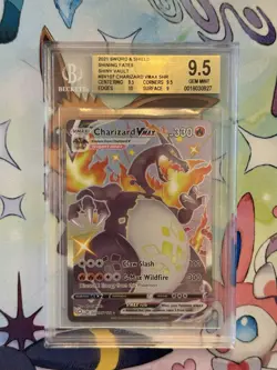 BGS 9.5 GEM MINT 2021 Pokemon-Shining Fates Shiny Vault- Charizard VMAX SV107 - Image 1