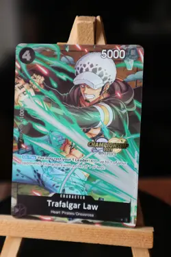 ONE PIECE ENGLISH CARD CHAMPIONSHIP HOLO GAME CARTE Trafalgar Law P-038 EN NM - Image 2
