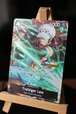 ONE PIECE ENGLISH CARD CHAMPIONSHIP HOLO GAME CARTE Trafalgar Law P-038 EN NM - Image 3