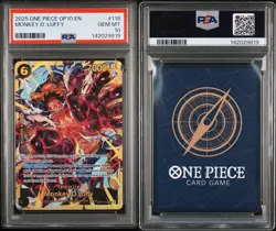 2025 One Piece Op10 Monkey D Luffy Op10-118 Secret PSA 10 Gem Mint - Image 3