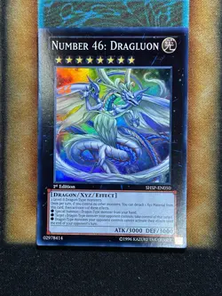 Yugioh Number 46: Dragluon SHSP-EN050 Super Rare 1st Ed NM - Image 1
