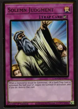 Yugioh Solemn Judgment MAGO-EN051 Premium Gold Rare 1st Ed - VLP - Image 1