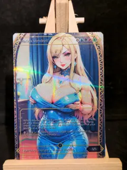 MTG Marina Vendrell Fanart Borderless Style Card EDH Playtest Commander - Image 1
