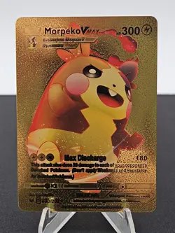 Pokemon Morpeko VMAX 300HP Gold Foil Card Fan Art #080/202 - Image 1