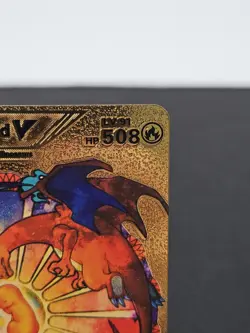 Charizard V Gold Foil Fan Art Collector Pokemon Card HP508 LV91 V Evolution - Image 3