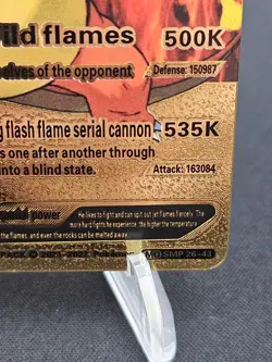 Charizard V Gold Foil Pokemon “Wild Flames” Lv91 508 HP Fan Art Card LP - Image 4