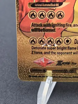 Charizard V Gold Foil Pokemon “Wild Flames” Lv91 508 HP Fan Art Card LP - Image 5