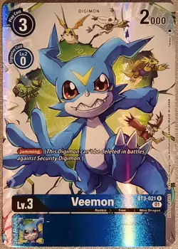 Digimon Card Game Veemon BT3-021 R Alternate art English - Image 1