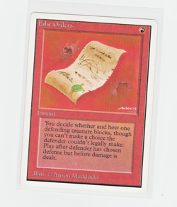 Magic the Gathering ~ MTG ~ 1x False Orders ~ UNLIMITED ~ M/NM ~ - Image 1