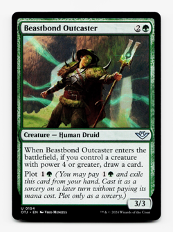 Beastbond Outcaster [Outlaws of Thunder Junction] MTG Magic NM/M 🌳 - Image 1