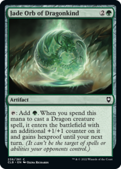 Jade Orb of Dragonkind NM, English MTG Commander Legends: Battle for Baldur's Ga - Image 1