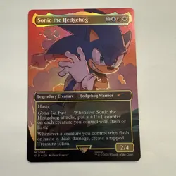 Sonic the Hedgehog/Shadow FOIL Borderless 2087 Secret Lair Drop SLD MTG Mythic - Image 1
