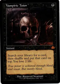 MTG: Dominaria Remastered: Retro Frame Vampiric Tutor: Lightly Played Condition - Image 1