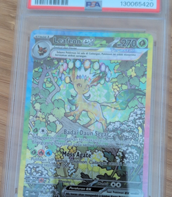 Pokemon Leafeon ex Full Art Holo SAR 200/187 SV8a PSA 10 Indonesian 270HP - Image 1