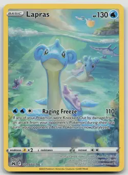 Pokemon TCG Lapras GG05/GG70 Ultra Rare Crown Zenith Galarian Gallery NM - Image 1