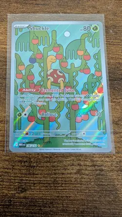2025 Pokemon Mega Evolutions MEG EN Shuckle Illustration Rare IR Holo 136/132 - Image 1