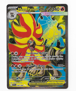 Mega Pyroar ex 99/86 Full Art Double Ultra Rare Pokemon Chaos Rising ME04 - Image 1