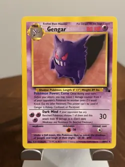 Pokemon TCG Gengar 20/62 Fossil Rare Non-Holo 1999 WOTC - Image 1