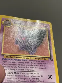 Pokemon TCG Gengar 20/62 Fossil Rare Non-Holo 1999 WOTC - Image 3