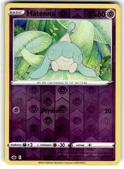 Hatenna 071/198 Common Chilling Reign Pokemon Reverse Holo Near Mint - Image 1