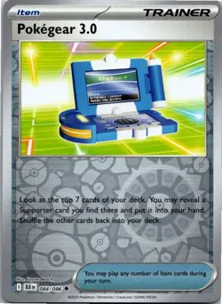 Pokegear 3.0 084/086 Uncommon Black Bolt Pokemon Reverse Holo Near Mint - Image 1