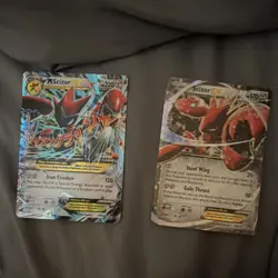 Pokemon TCG EX & Mega EX Holo Lot - Scizor EX 76/122, M Scizor 77/122 - Image 1