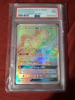 2018 Pokemon Sun & Moon FA Zeraora GX Lost Thunder PSA 9 - Image 1