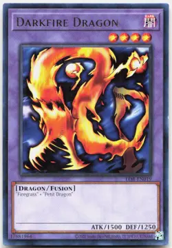 Darkfire Dragon Unlimited Rare Legend of Blue Eyes White Dragon LOB-EN019 LP - Image 1
