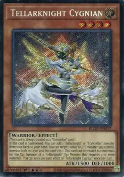 Yugioh Tellarknight Cygnian BLGG-EN017 Secret Rare Glorious Gallery 1st Ed NM - Image 1