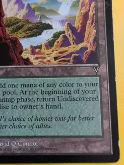 Undiscovered PAradise. Heavy wear to edges . Land,. Visions MTG Card. - Image 4
