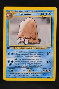 Piloswine 1st Edition 44/111 NM Neo Genesis Regular Uncommon Pokemon TCG Card - Image 1
