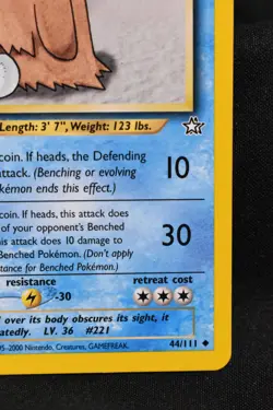 Piloswine 1st Edition 44/111 NM Neo Genesis Regular Uncommon Pokemon TCG Card - Image 4