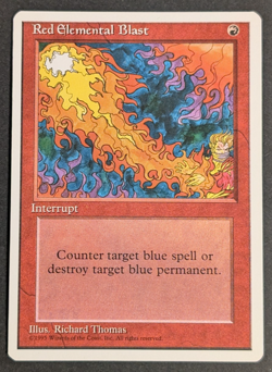 MTG Card - 1x Red Elemental Blast - Core Set Fourth Edition (4th) NM/LP, Vintage - Image 1