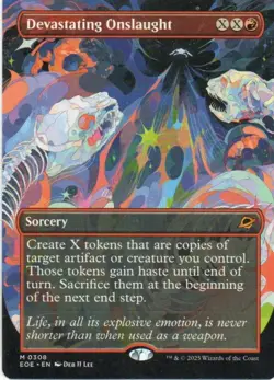 MTG: Edge of Eternities: Borderless Devastating Onslaught: LP Condition - Image 1