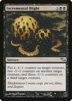 Incremental Blight 1x FOIL MtG FOIL Shadowmoor PLAYED - Image 1