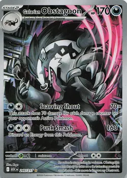 Galarian Obstagoon 245/217 Illustration Rare Ascended Heroes Pokemon Near Mint - Image 1