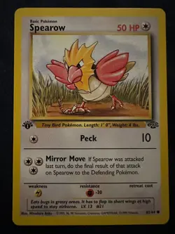 Spearow 62/64 1st Edition NM Pokemon Card TCG Jungle - Image 1
