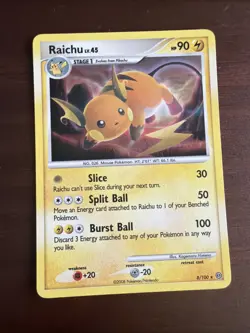 Raichu lv. 45 8/100 - 2008 Pokemon Stormfront Holo Card - LP - Image 1