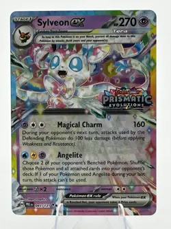 Sylveon ex Pokemon Prismatic Evolutions 153/193 Stamped Promo NM - Image 1
