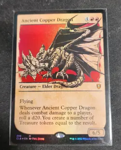 MTG Ancient Copper Dragon Showcase Baldurs Gate Edition FOIL NM - Image 1