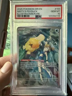 Pokemon 2025 Misty's Psyduck 193/182 IR Destined Rivals GEM MINT PSA 10 - Image 1